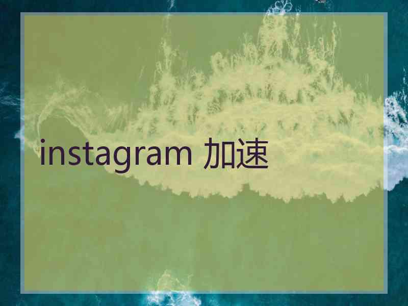 instagram 加速