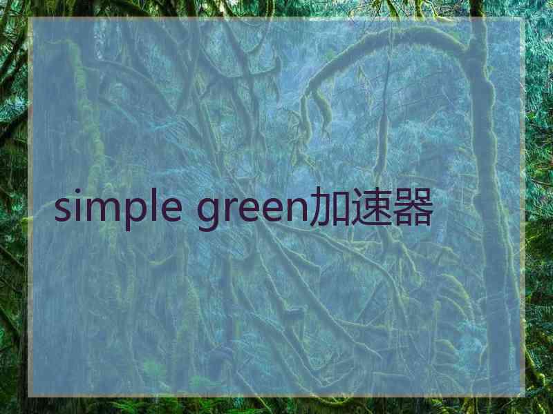 simple green加速器
